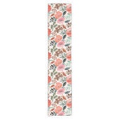 Stijlvolle Waterverf Floral Farmhouse Pattern Korte Tafelloper (Voorkant)