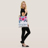 Stijlvolle Waterverf Floral gemaakt van eer Tote Bag (Op model)