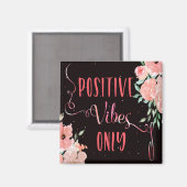 Stijlvolle Waterverf Floral roze positieve virusse Magneet (Voorkant / Achterkant)