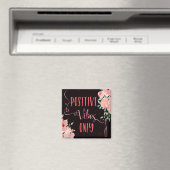 Stijlvolle Waterverf Floral roze positieve virusse Magneet (Insitu (Vaatwasser))