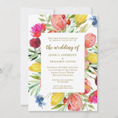 Stijlvolle Waterverf Garden Floral Timeless Weddin Kaart (Voorkant)