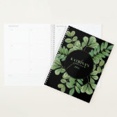 Stijlvolle Waterverf groen op zwart Planner (Display)