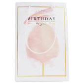 Stijlvolle Waterverf katoenhoudende Snoep Medium Cadeauzakje (Voorkant)