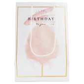 Stijlvolle Waterverf katoenhoudende Snoep Medium Cadeauzakje (Achterkant)