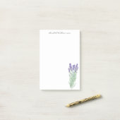 Stijlvolle Waterverf Lavender Botanisch Aangepast Post-it® Notes (Op bureau)