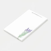 Stijlvolle Waterverf Lavender Botanisch Aangepast Post-it® Notes (Schuin)