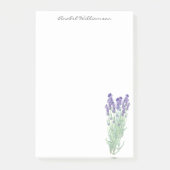 Stijlvolle Waterverf Lavender Botanisch Aangepast Post-it® Notes (Voorkant)