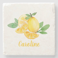 Stijlvolle Waterverf Lemon Fruit Persoonlijke naam