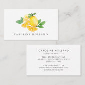 Stijlvolle Waterverf Lemon Fruit Professional Visitekaartje (Voorkant / Achterkant)