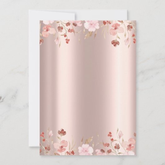 Stijlvolle Waterverf Meadow Baby in Bloom Kaart (Achterkant)