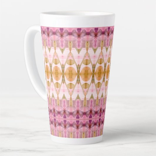 Stijlvolle Waterverf met patronen Latte Mok (Linkerhoek)