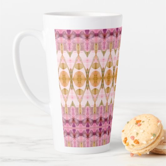 Stijlvolle Waterverf met patronen Latte Mok (In situ)