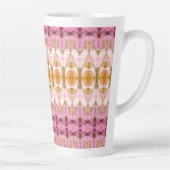 Stijlvolle Waterverf met patronen Latte Mok (Rechts)