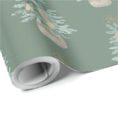 Stijlvolle Waterverf Pine Trees Cadeaupapier (Rol Hoek)
