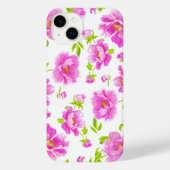 Stijlvolle Waterverf pony's Roze Floral Case-Mate iPhone Case (Achterkant)