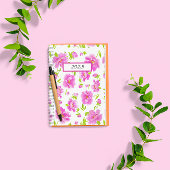Stijlvolle Waterverf pony's Roze Floral Planner