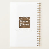 Stijlvolle Waterverf pony's Roze Floral Planner (Achterkant)