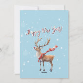 Stijlvolle Waterverf rendier boom kerst Kaart (Achterkant)