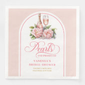 Stijlvolle waterverf roze en gouden bruidsservette servet (Voorkant)