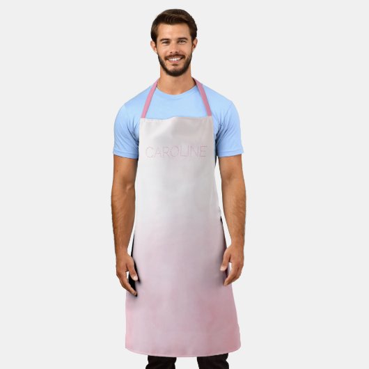 Stijlvolle Waterverf roze ombre, aangepast Schort (Gedragen)