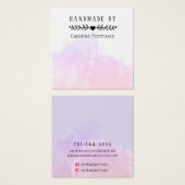 Stijlvolle Waterverf roze plastic ring display Kaa Vierkante Visitekaartjes (Voorkant /achterkant)