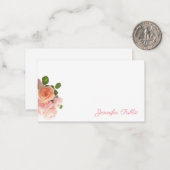 Stijlvolle Waterverf Rozen Pastel Colors Sjabloon (Voorkant / Achterkant in situ)