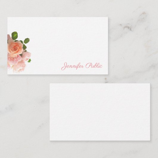 Stijlvolle Waterverf Rozen Pastel Colors Sjabloon (Voorkant / Achterkant)