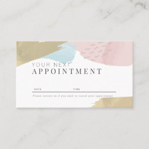 Stijlvolle Waterverf Salon Appointment Card Visitekaartje