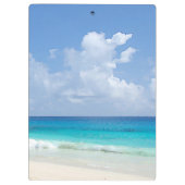 Stijlvolle Waterverf Seascape Waves Natuur Sjabloo Klembord (Achterkant)