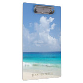 Stijlvolle Waterverf Seascape Waves Natuur Sjabloo Klembord (Rechts)