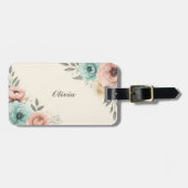 Stijlvolle Waterverf Sketchy Flowers Bagagelabel (Voorkant horizontaal)