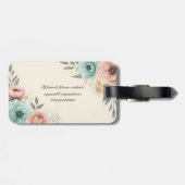 Stijlvolle Waterverf Sketchy Flowers Bagagelabel (Achterkant horizontaal)