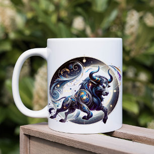 Stijlvolle Waterverf Stier Zodiac Custom Mok