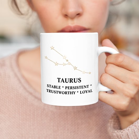 Stijlvolle Waterverf Stier Zodiac Custom Mok