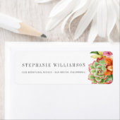 Stijlvolle Waterverf Succulenten Modern Bruiloft Etiket (Insitu)