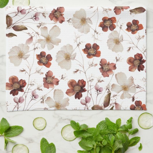 Stijlvolle Waterverf Theedoek (Gevouwen)