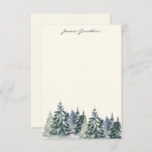 Stijlvolle Waterverf Treedt bosgroene aangepaste n Bedankkaart (Voorkant / Achterkant)