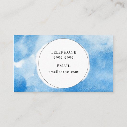 Stijlvolle Waterverf Visitekaartjes (Achterkant)