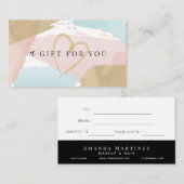 Stijlvolle Waterverf voor pasta's en goudcadeaus Visitekaartje (Voorkant / Achterkant)