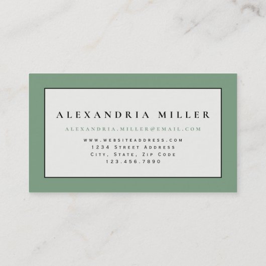 Stijlvolle Waterverf voor Professional Earthy Zen  Visitekaartje (Achterkant)