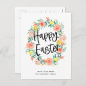 Stijlvolle Waterverf voor typografie Feestdagenkaart (Voorkant / Achterkant)