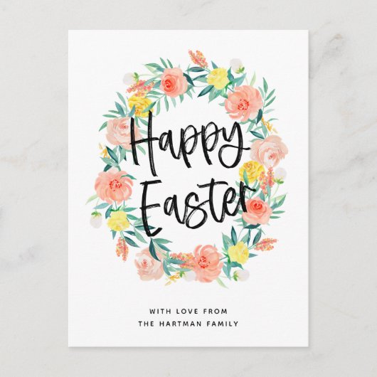 Stijlvolle Waterverf voor typografie Feestdagenkaart (Voorkant)