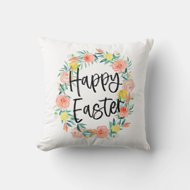 Stijlvolle Waterverf voor typografie Kussen (Voorkant)