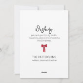 Stijlvolle Waterverf Vrolijk Kerstkrans No-Photo Feestdagenkaart (Achterkant)