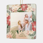 Stijlvolle waterverf wintertuin Kerstmis foto Keramisch Ornament (Links)