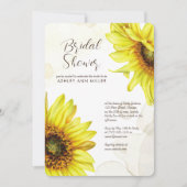 Stijlvolle Waterverf Zonnebloem Trouwdouche Kaart (Voorkant)