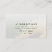 Stijlvolle Waterverf Zonnebloem Visitekaartje (Achterkant)