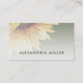 Stijlvolle Waterverf Zonnebloem Visitekaartje (Voorkant)