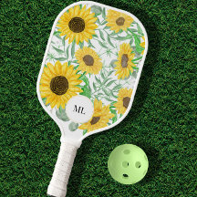 Stijlvolle waterverf zonnebloemen met monogram