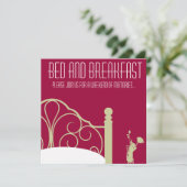 Stijlvolle Weekend Bed & Breakfast Uitnodiging (Staand voorkant)
